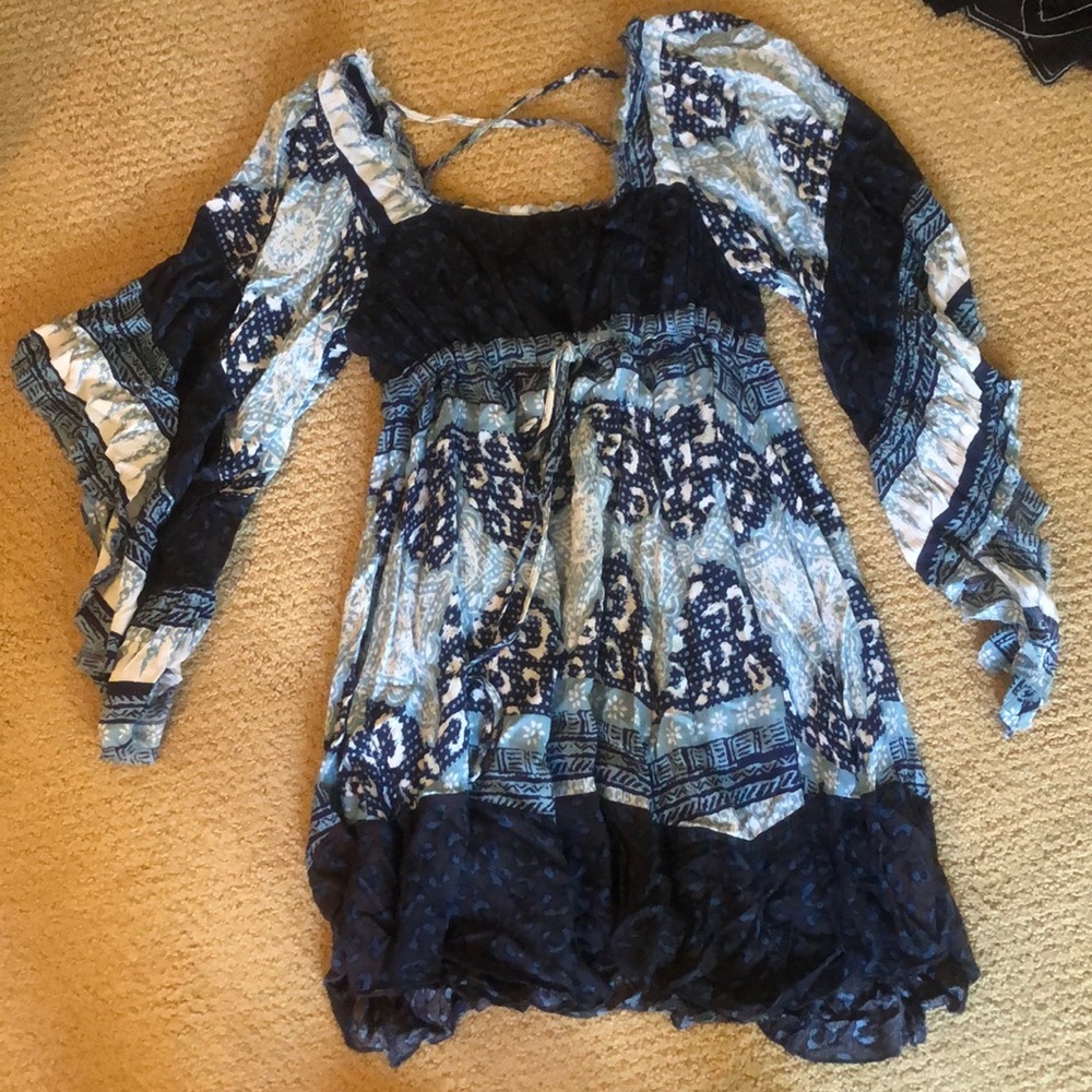 Free people blue dress never worn size XS